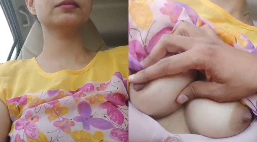 Watch Pressing Sexy Indian Girl Boobs In Car XXX Video