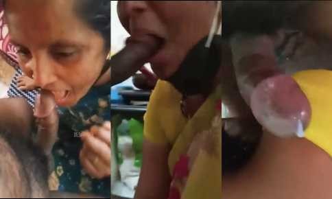 Watch Two Aunties Are Giving Blowjob Till Cum