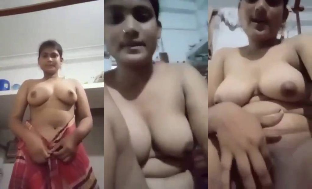 Village Chubby Girl With Big Boobs Fingering Pussy