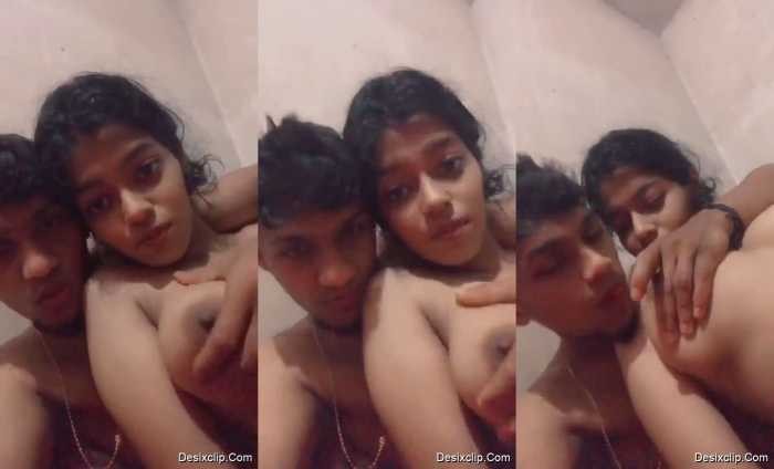 Watch Small Boobs Pressing By Her BF